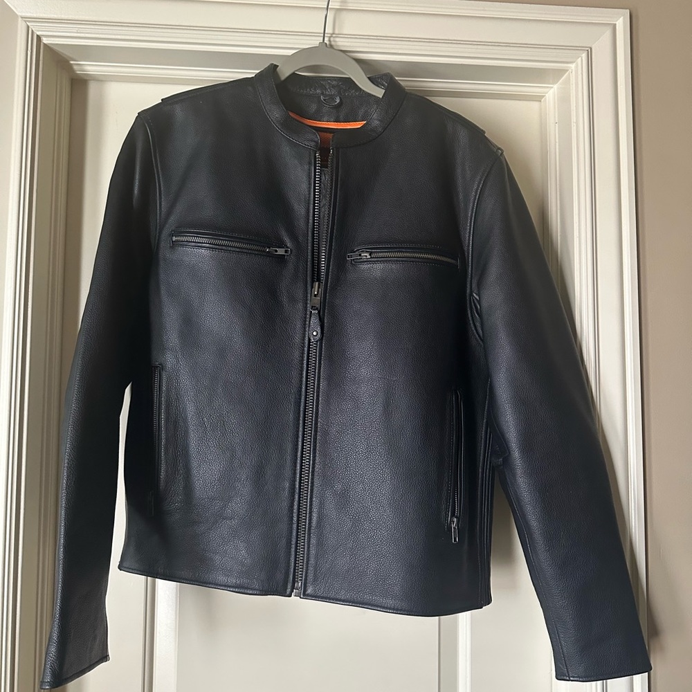 Men’s Milwaukee Leather “Crossover” black leather MC Jacket